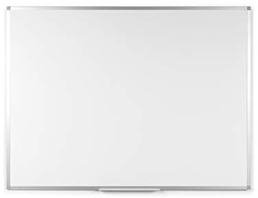 BoardsPlus - Tableau Blanc, 60 x 45 cm, avec cadre en aluminium et porte-marqueurs