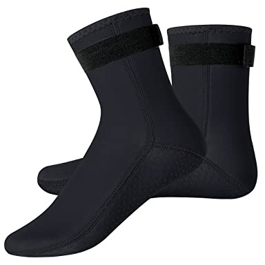 YDQUANI 3mm Neoprene Wetsuit Socks Thermal Anti-slip Diving Socks Boots for Men Women Snorkelling Swimming Surfing Kayaking Canoeing Water Sport (s)