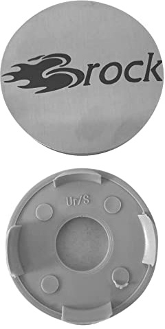 4 stycken original Brock navlock 55 mm rostfritt stål matt EM88 set om 4 navkapslar, fälgkåpor hjulnavkapslar, navskydd, fälgnavskydd, hjulnavskydd