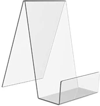 2 Stücke Klarer Buchständer aus Acryl Buchstütze Warenstütze Warenträger Prospektständer Buchaufsteller Plastik Buchstand für Büchern Noten
