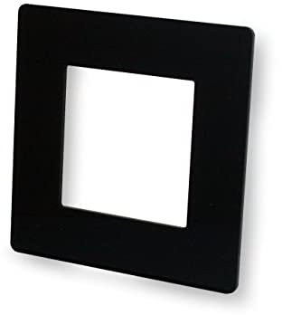 Double & Single Light Switch Surround Acrylic Finger Plate Panel Socket Multiple Colours (Single, Black)