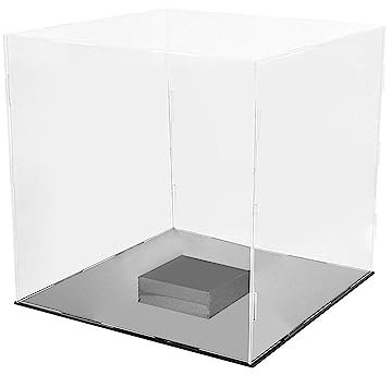 Sharplace Basketball-Display-Box, Basketball-Fußball-Vitrine, Acryl-Display-Halter, staubdicht, Würfelquadrate, klare Acryl-Vitrine für Sport