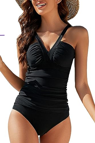 Viloree Femme Deux pièces Halter Réglable Push Up Bikini Maillots de Bain 2 pièces Triangle Swimwear