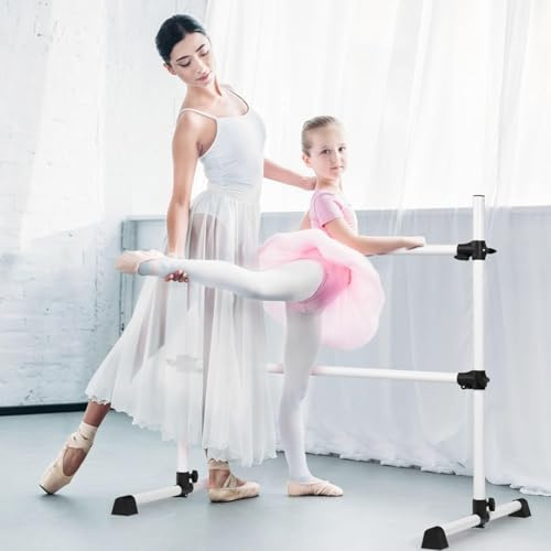 Cannons UK Freestanding and portable Ballet/stretch Barre. (White)