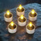 SoulBay Solari per Esterni, 6 pezzi Impermeabili Candele Finte LED Solari Ricaricabili Fiamma Decorative Tea Light per Esterni Balcone Giardino Lanterna Stanza Natale Decorazioni Casa