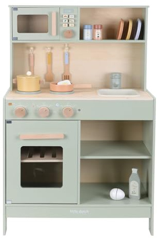 Little Dutch 2500 cocina infantil de madera con accesorios - verde