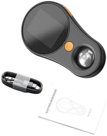 Yctze Handheld USB Digital Microscope, Portable Digital Magnifier Handheld Microscope 500x Magnification 2.0 Inch Screen (Black)