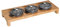 STAUB Servierbrett in Bambus-Optik, geeignet für 3 Mini-Cocottes 10cm (nicht enthalten), Größe Ständer: 42 x 16 x 5 cm, Holz, Hellbraun, Braun