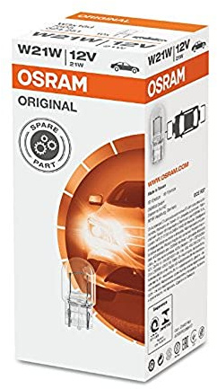 Osram 7505 Original Lamps with Glass Wedge Bases, 12 V, 21 W, Set of 10