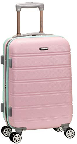 Rockland Melbourne Hardside Expandable Spinner Wheel Luggage, Carry-On 20, Mint