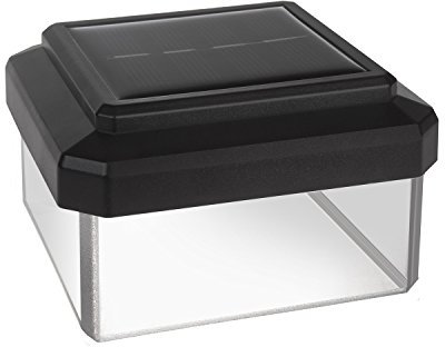 Green Blue GB Lámpara Solar para Valla, Aplique de Jardín, Lámpara para Poste LED (1, 80x80mm)
