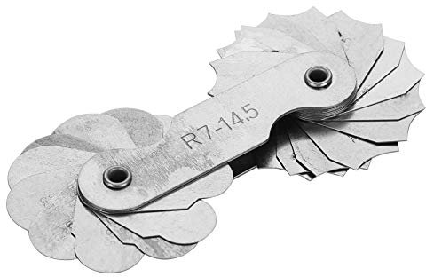 Misuratore di raggio in acciaio inossidabile Strumento di misura convesso interno concavo interno(R7-14,5MM), strumento di misura