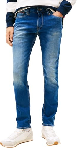 Tommy Jeans Hombre Pantalón Vaquero Scanton Slim Stretch, Azul (Wilson Mid Blue Stretch), 29W/34L