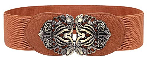 Syuer Women Retro Style Stretchy Waist Belt Vintage Elastic Wide Dress Belts