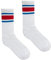kabak Sportsocken Wadenlang Frottee 80er Retro Style Aerobic Laufen Yoga Unisex Farben Elastisches Bündchen Atmungsaktiv, Weiß 42-46 EU