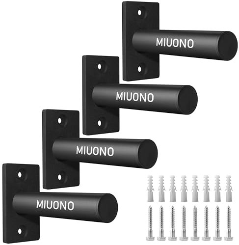 MIUONO Hantelscheibenhalter, Wandmontage, zur Aufbewahrung von 5,1 cm olympischen Hantelscheiben, 4 Stück