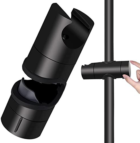 Drenky Duschhalterung Für Duschkopf, Universal Handbrause Halterung Schwarz Für Duschstange 18–25 mm Gemacht Aus Solide ABS Verdickte Und Verbesserte Version Duschkopfhalterung, Matt Schwarz
