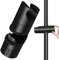 Drenky Support douche, Universel Support Pommeau de Douche Noir Pour Barre de Douche 18-25 mm en ABS Massif épaissir et Version Améliorée Support de Pommeau de Douche, Noir Mat
