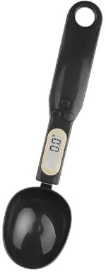 Cuillère à mesurer numérique 500 g avec affichage LCD Grammes Cuillère à mesurer Échelles Mini balance alimentaire électronique Cuillère à balance de cuisine, batterie noire