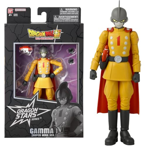 BANDAI - Dragon Ball Super Super Hero - Dragon Star Actionfigur 17 cm - Gamma 1 - Offizielle Dragon Ball Lizenz - Gelenkige Gamma Figur - Spielzeug für Kinder ab 4 Jahren - 40722