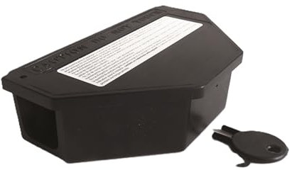 BSI - Boîte Piège A souris - À Garnir Et Réutilisable - 1 Clé Fournie - Adaptée Pour Tous Les Lieux Intérieur Et Extérieur - 13x7,5x3,5cm, Noir