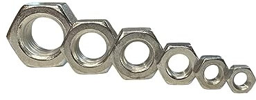 10 x Sechskantmutter DIN934 Aluminium M8