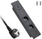 Tischsteckdose mit USB C, 2 Fach Einbausteckdose mit 2 USB, 15W Kabelloses Ladegerät, Einbau Steckdosenleiste mit Schalter, 2M Kabel, Schreibtisch Steckdose für Möbel oder Arbeitsflächen, Schwarz