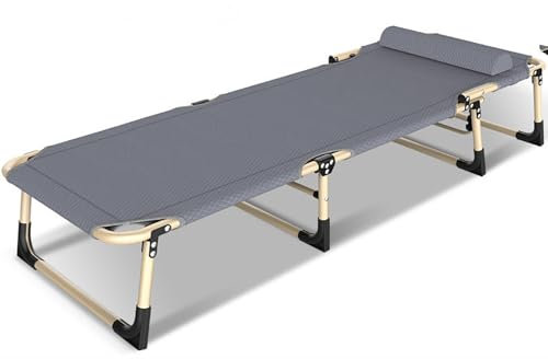 HUHJYUGE Sonnenliege Klappbar, Moderne Liegestuhl Wohnzimmer, Tragbare Kippliege Garten mit Kopfstütze Rückenlehne Verstellbar, Ideal für Balkon, Terrasse, Camping, Strand