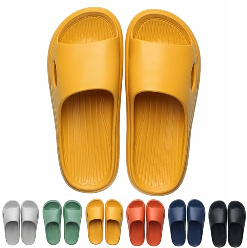 Générique Pantoufles Claquettes Femmes Hommes Ultra Doux Claquettes de Douche Antidérapante Confortable Chaussons Chaussures de Maison Piscine Plage Intérieur Slides Eté