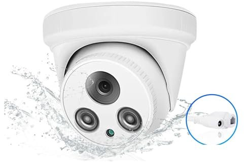 Cámara IP de seguridad al aire libre, Cámara domo CCTV 4K POE, cámara de seguridad IP67 con detección de movimiento de 8MP, visión nocturna en Color, videovigilancia, cámara IPC, Audio, vista P2P Imág