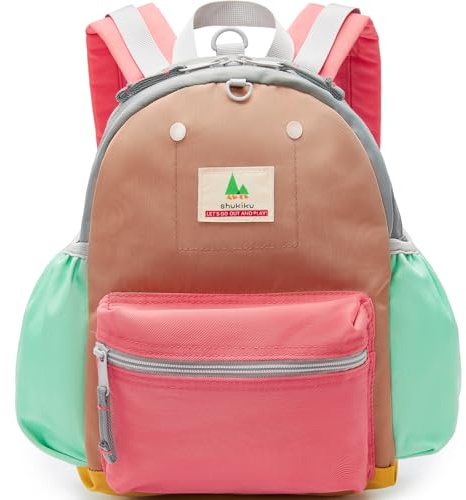 shukiku 12 Inch Toddler Backpack for School Mini Backpack for Travel, Small Kids Child Backpacks, Preschool Kindergarten Elementary Toddler bag, for Boys Girls 3-5, Small