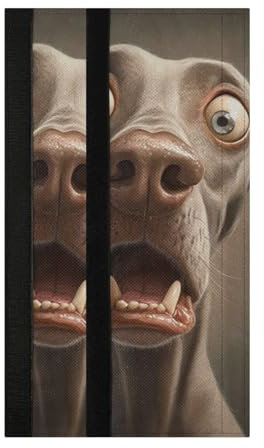 EtherSpher Kühlschrankgriffabdeckungen mit lustigem Motiv Weimaraner-Hunde, 2 Stück, schützende Geräteabdeckungen, Küchendekoration, hält Geräte sauber von Flecken und Kratzern für Kühlschrank,