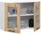BDW - Küchenschrank Vitrine Hängend - Oberschrank Küche - Weiß/Artisan Eiche - 80x30,5x58cm - mit 2 Türen und Griffen - Küchenschränke Einzeln, Wandschrank, Küchenhängeschrank - OLIWIA1 STK