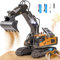 maysida Ferngesteuerter Bagger Spielzeug mit Licht & Sound für Jungen 3-12 Jahre, 2,4 GHz Rechargeable RC Bagger mit Metallschaufel & 680°Drehung für Kinder, Jungen Geschenk für Geburtstag/Weihnachten