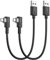 SUNGUY Micro USB Kabel 90 Winkel 0.3m, 2 Stück USB auf Micro USB Ladekabel USB 2.0 Datenübertragung Kompatibel mit Galaxy S7 Edge S6 S5, Moto E6 5 4, Xperia Z5, Kindle Fire, LG