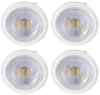 RUEHALF Dimbar GU4-stift MR11-spotlight for 4 personer, 3W 12V, 24V, 110V, plastbelagda aluminium-LED-lampkoppar(12V-24V Cold White)