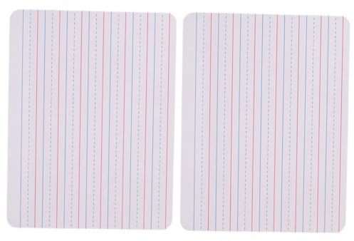 POPETPOP 2 pièces Tableau Double Face Effaçable à Sec Ardoise Blanche avec Lignes pour Écriture et Dessin Planche Apprentissage pour Étudiants