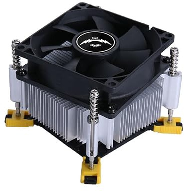 CPU COOLER AVC Ventola di Raffreddamento con Dissipatore di calore per Socket Intel 1156 1155 1150 1151 1200 1366 con Base Regolabile comprende Pasta Termica