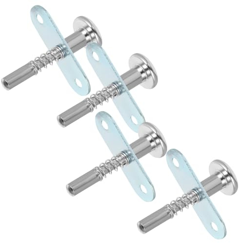 Ipetboom Lot de 4 Loquets à Ressort Flexibles en Métal pour Lit Nourrisson et Mini-Berceau, Fixations de Sécurité pour Mobilier d'Garçon et Filles, Couleur Aléatoire