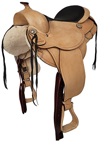 A&M Reitsport Westernsattel Austin ECO aus Büffelleder hoher Qualität Neu, Größe:17 Zoll