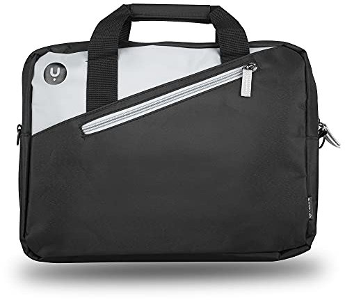 NGS GINGER BLACK14 - Valigietta per Ordinatore Portatile Laptop fino a 14'', Borsa per Computer con Scomparti e Tasca Esterna, Colore Nero e Antracite