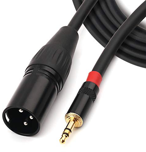 NANYI 3,5 mm TRS Stereo Stecker auf XLR Stecker Interconnect Audio Mikrofon Kabel Geeignet für iPod Handy aktive Lautsprecher Bühne DJ Studio Audio-Konsole 10Meters