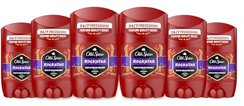 Old Spice Rockstar Deodorant, 6 x 50 ml, 24/7 färskhet med daglig användning, långvarig doft i parfymkvalitet, skyddar mot lukt, utan aluminiumsalter