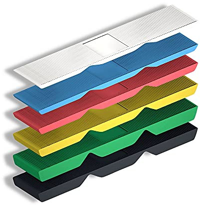 DOJA BARCELONA | Cales de Vitrage 1, 2, 3, 4, 5, 6mm | 600 Pcs | Blocs d'Écartement en Plastique, Entretoise Polypropylene | Plaques d'Espacement avec Points de Rupture pour Rangement, Équilibrage..
