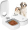 ZMAYPLUS Futterautomat für Katzen, Zwei-Mahlzeiten-Futterautomat für Hunde und Katzen, Display-gesteuerter 48-Stunden-Timer Futterautomat, automatische Fütterung mit Trocken- oder (Feeder F7)