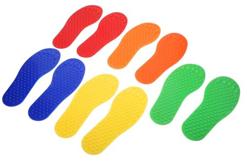 DIKACA Agility-trainingsmarkierungs-Set 10-teilige Fußabdruck-bodenmarkierungen Für Basketballplätze Tennisplätze Fußball Einfach Zu Verwendende Outdoor-markierungen