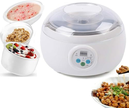 Máquina eléctrica de fermentación de Natto, vino de arroz, yogur, máquina de fermentación de Natto inteligente de 1,5 l, control de temperatura constante,for yogur orgánico casero, fabricante de queso