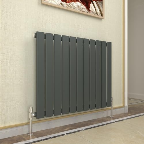 GY Bath Radiateur horizontal à panneau plat Anthracite 600 x 748 mm