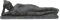 STONE art & more Buddha-Statue liegend, 100 cm, Steinfigur, Steinguss, Garten-Deko, schwarz antik, frostfest