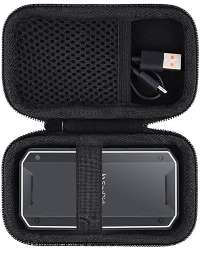 Khanka Custodia rigida per SanDisk Professional 1TB 2TB 4TB PRO-G40 SSD, copertura di archiviazione portatile per unità a stato solido esterna Thunderbolt 3, solo custodia (Nero)